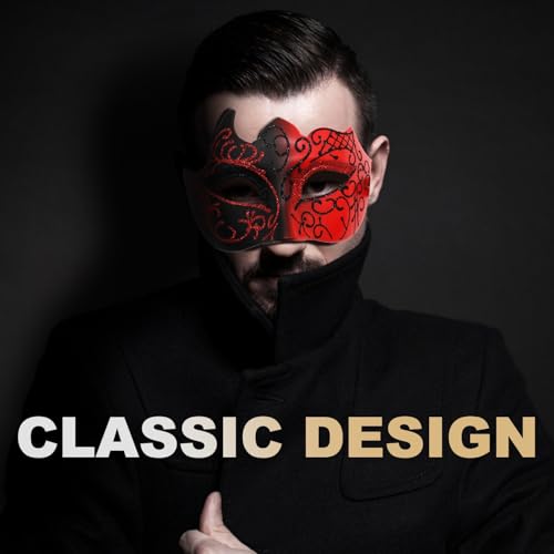 Aqearl Masquerade Mask for Men Vintage Venetian Mask Halloween Mask for Party Prom Ball Costume Mask