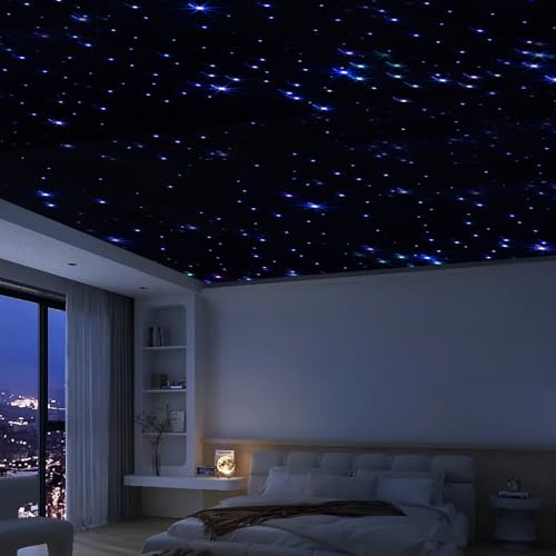 LED Stage Star Curtain Backdrop, 20x10ft LED Stage Starry Sky Cloths with Remote & DMX512 Controller, Portable Starlight B...