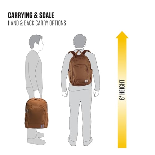 Carhartt 25L Classic Laptop Backpack, Durable Water-Resistant Pack W/ 15" Laptop Sleeve and Multiple Organizational Compar...