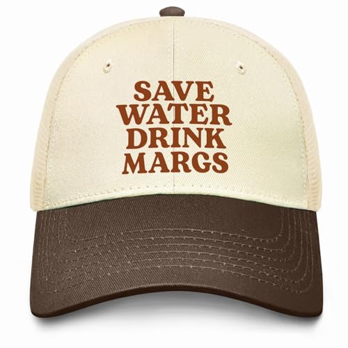 Save Water Drink Margs Hats for Men Aesthetic Washed Distressed Baseball Cap