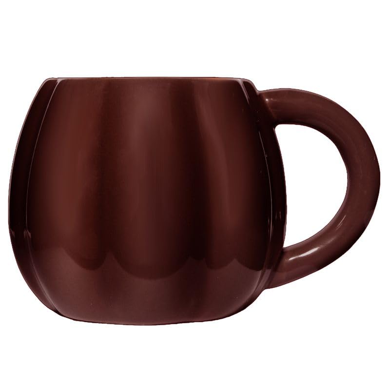 Sweet Water Decor Pumpkin Coffee Mug, 19oz Brown Ceramic Fall Mug, Cozy Autumn Home Decor Drinkware for Coffee, Tea & Cider, Microwave & Dishwasher Safe, Fall Gift for Women & Hostess