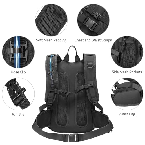 CVLIFE Tactical Hydration Pack 3L - Lightweight Water Bag With Bladder for Men Women, Heavy Duty Molle Backpack for Hikin...