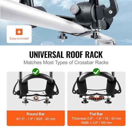VEVOR Kayak Roof Rack 2 Pairs J-Bar, Soft Roof Rack Quick Folding, Top Mount Tie Down, Carrier for Kayak, Surf Board, Canoe, SUP, Ski Board, Mount on Car, SUV, Truck, 2 Kayaks