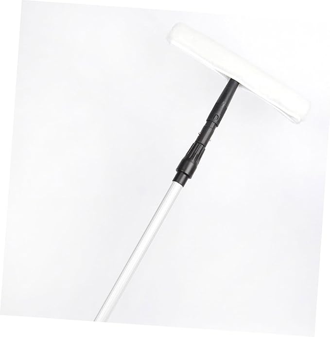 VALICLUD Professional Telescopic Handle Window Squeegee with Water Applicator for Glass Cleaning Extendable Stainless Steel Rod Ergonomic Grip Rubber Blade for Windows Mirrors Tiles
