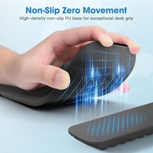 MEKASS Ergonomic Wrist Rest for Keyboard and Mouse, Soft Memory Foam Keyboard Wrist Rest Set with Non-Slip Silicone Base, ...