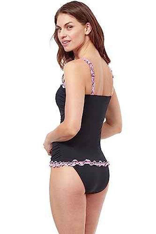 Profile by Gottex Women's Standard Pretty Wild D-Cup Tankini, Black