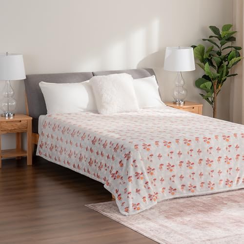 Berkshire Blanket-Classic Heavyweight Soft Printed VelvetLoft® Plush Blanket, Full/Queen Size Soft Fuzzy Warm Blanket for ...