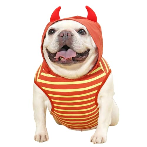 CHEERTAILS Dog Halloween Costumes for Medium Dogs, French Bulldog Clothes Frenchie Halloween Dog Costume Tank Top Summer S...