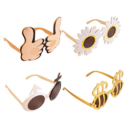 TD.IVES Funny Glasses Party Sunglasses Costume Sunglasses Masks,12 Pack Cool Shaped Funny Party Glasses,Photo Booth Props ...