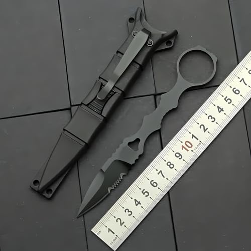 PAVCEING Portable Knife 6.7 Inch 440C Fixed Blade Outdoor Camping Tactics Straight Knife With Kydex Sheath The Knife Comes...