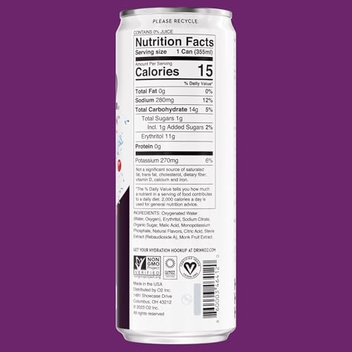 O2 Blackberry Currant Post Workout Recovery Drink - Powerful Electrolyte Drink for Daily Hydration