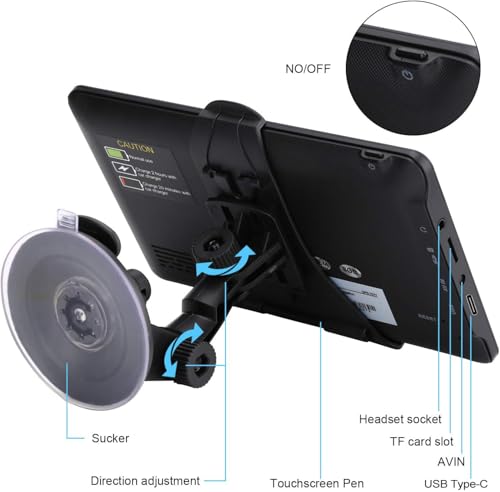 GPS Navigation for Car, Latest 2025 Map,7 inch Touch Screen Real Voice Spoken Turn-by-Turn Direction Reminding Navigation ...