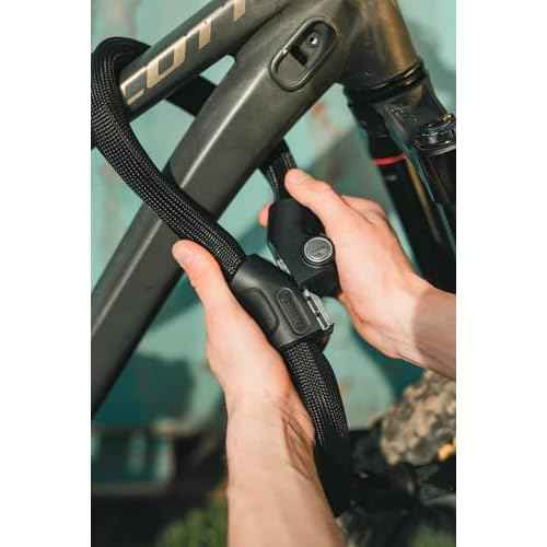 ABUS Chain Lock Infinity Loop 1806 - Flexible Bicycle Lock with 2 Length-Adjustable loopsFor simultaneously securing Several Bicycle Parts, Bicycles or Other Objects - Length 110 cm
