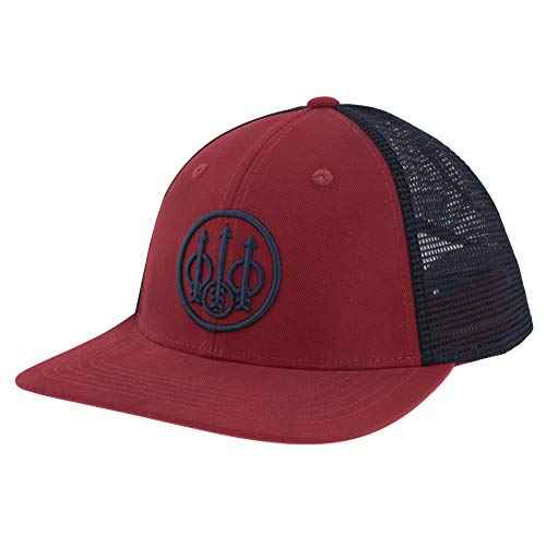 Beretta Men¡¯s Trident Flat Bill Casual Structured Cotton Twill Trucker Hat with Mesh Back