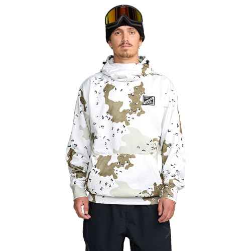 Volcom mens Hydro Fleece Riding Hoodie ? Water-repellent Sweatshirt With Storm Hood & Thumbholes