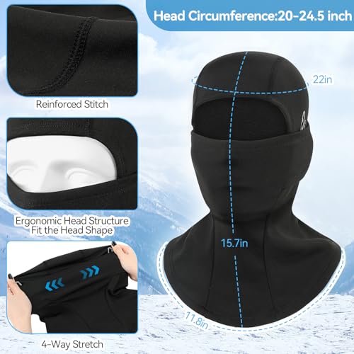 GL GLENSLAVE Cold Weather Balaclava for Men Women, Windproof Scarf Mask Winter Thermal Face Mask, Ski Mask for Outdoor Sports