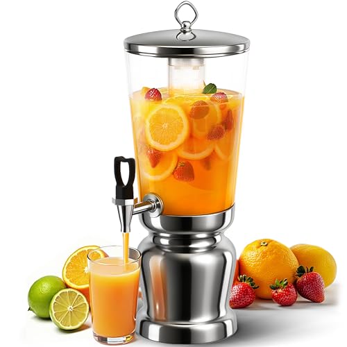 WantJoin Beverage Dispenser With Stand -2 Gallon Beverage Dispenser Drink Dispenser w/Upgraded Dual Cores & Base, Leakproo...