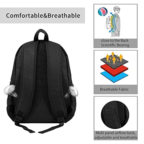 Bkdogkt Fish With A Lure Print Adults Large Capacity Backpack Commuting Work Outdoor Adventures Weekend Getaways