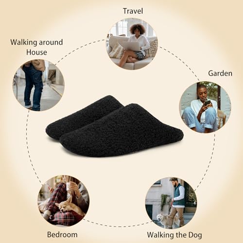 Slipper for Women Men Slipper Socks House Shoes Rubber Sole Slip On Soft-Lightweight Non Slip Indoor/Outdoor