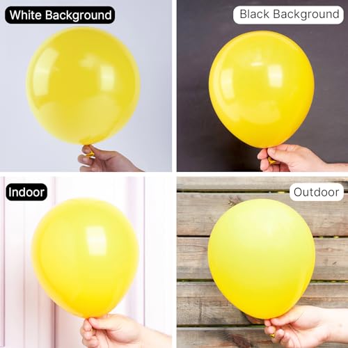PartyWoo Yellow Balloons 50pcs 12 Inch Yellow Latex Helium Balloons for Birthday Baby Shower Graduation Sunflower Annivers...