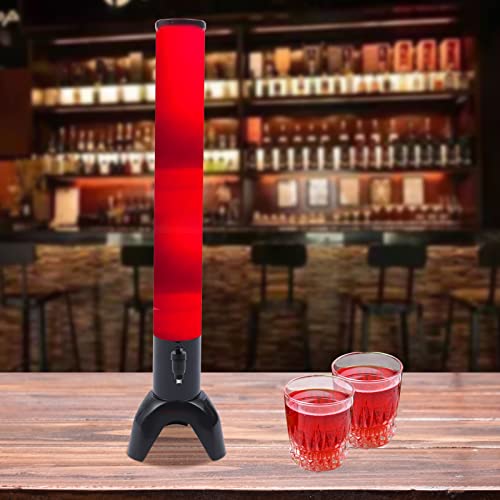 3L Beer Tower Dispenser with Removable Ice Tube, Clear PC Mimosa and Margarita Tabletop Drink Tower Dispenser for Home Bar...