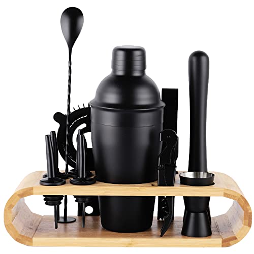 JNWINOG 12Pcs-Cocktail Shaker Set Stainless Steel Bartending Kit 18.6oz Cocktail Bar Set Cocktail Mix Drink Making Kit Pro...
