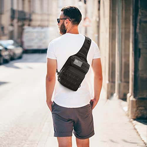 G4Free Tactical Sling Bag Backpack Military Rover Shoulder Sling Pack Molle EDC Small Crossbody Chest Pack
