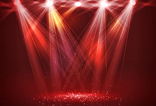 Photography Background Lighting Musical Hall Club Neon Light Stage Birthday Baby Shower Photo Studio Backdrop A6 10x7ft/3x...
