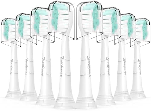 Toothbrush Replacement Heads for Philips Sonicare: Sonic Replacement Heads Compatible with Phillips Electric Toothbrush ProtectiveClean 4100 5100 5300 C2 G2 C1 W, Medium Soft - 8 Pack