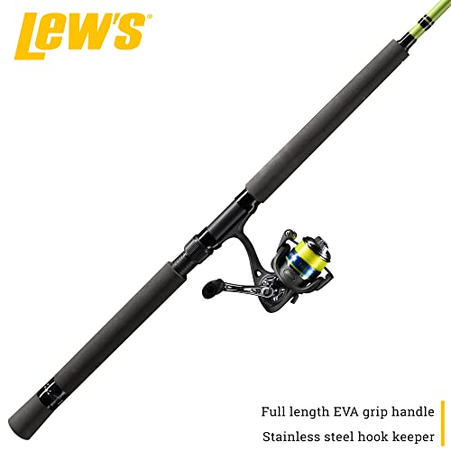 Lew's Crappie Thunder Spinning Reel and Fishing Rod Combo, 2-Piece IM6 Graphite Blank, Size 75 Reel, Right or Left-Hand Re...