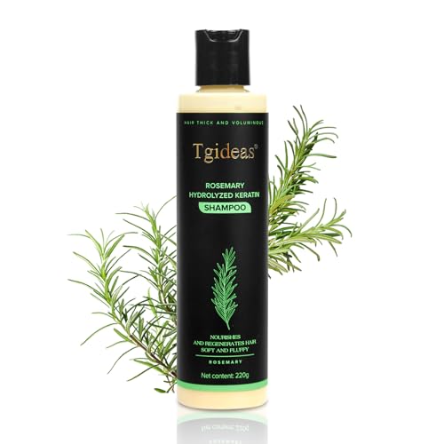 Organic Rosemary Hair Growth Shampoo for Women and Men-Natural Thickening & Strengthening Shampoo with Hydrolyzed Keratin for Thinning Hair & Hair Loss 7.4 fl.oz