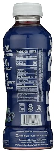 Come Ready Protein Water, Blueberry, Blue, 16.9 Fluid Ounce