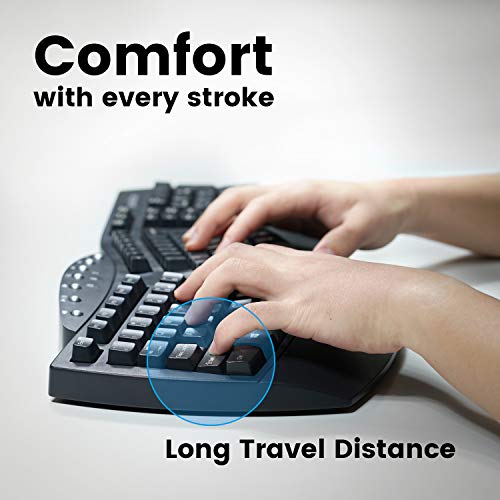 Perixx Periboard-612B Wireless Ergonomic Split Keyboard with Dual Mode 2.4G and Bluetooth Feature, Compatible with Windows...