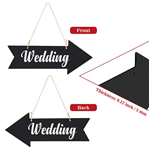 Kamehame Arrow Chalkboard Signs 13.85 x 6 Inches Acrylic Hanging Direction Signage with Jute String Chalkboard Tags DIY Pl...