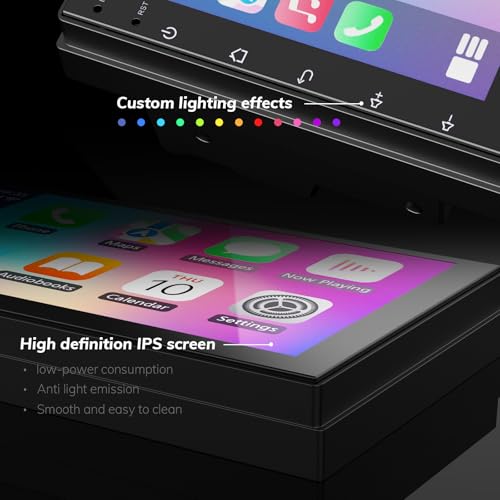 Haudio 7" Double Din Car Stereo with Wireless Apple CarPlay & Android Auto, Touch Screen Bluetooth Car Radio, GPS Navigati...