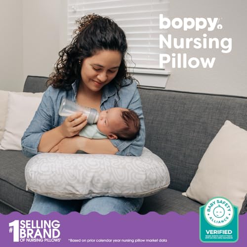 Boppy Nursing Pillow - Firm, Ergonomic U-Shaped Bottle and Breastfeeding Pillow with High Lift for Comfort and Support, Sp...