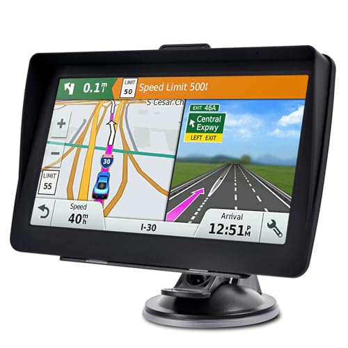 GPS Navigator for Car2025 Latest 7-Inch Lifetime Free North America Map Updates, Speed Limit Alerts, and Red Light Camera ...