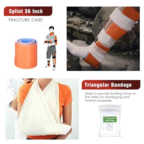 Trauma Kit, Compact IFAK Tactical Emergency Medical First Aid Kits Refill Supplies Survival Hemostatic Combat Wound Care D...