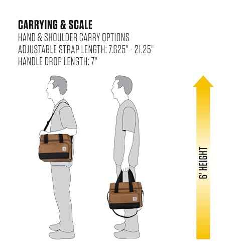 Carhartt Insulated Two Compartment Cooler, Durable Water Repellent Material W/Front Zippered Pocket for Camping, Beach & Travel