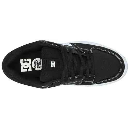 DC Men's Lynx Zero Casual Skate Shoe, Black/Black/White, 7.5
