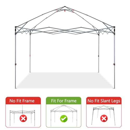 ABCCANOPY Replacement Canopy Top for Easy Pop up Canopy Tent 10x10, White