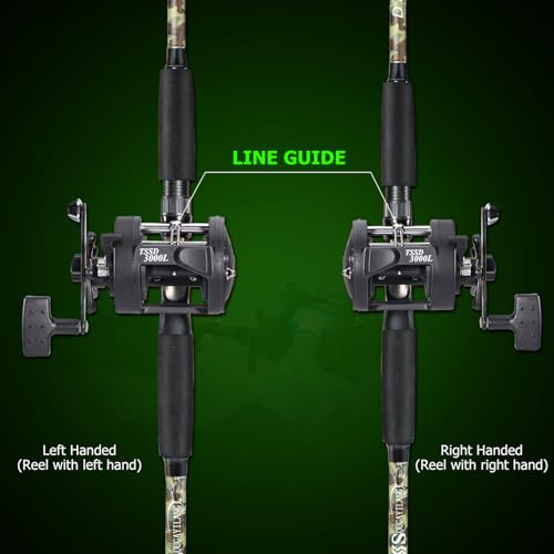 Sougayilang Fishing Rod Combo with Conventional Reel, Medium Heavy for Catfish Salmon and Steelhead Saltwater Fishing (7'...