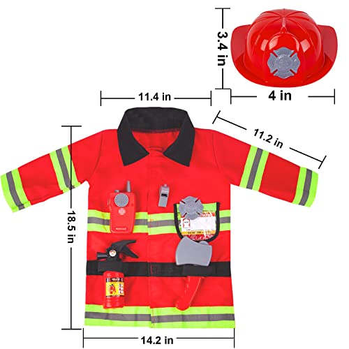 Liberry Fireman Costume for Kids 3 4 5 Years Old, Firefighter Tools with Fire Extinguisher, Pretend Play Toy Gift for Todd...