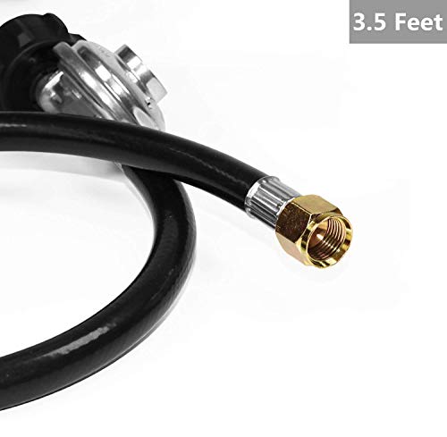 DOZYANT 3.5 Feet Propane Regulator and Hose Universal Grill Regulator Replacement Parts, QCC1 Hose and Regulator for Most ...