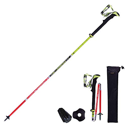 Hiking Poles 7001 Super-Hard Aluminum, Carbon Fiber Trekking Poles Lightweight Collapsible Folding Walking Sticks Included...