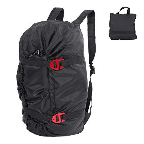 Tiiyee Rock Climbing Rope Bag, Arbor Rope Storage Bag Foldable Backpack with Large Rope Tarp Adjustable Shoulder Straps Wa...