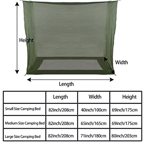 Aventik No-See-Um Premium Rectangular Camping Mosquito Net, The Ultra-Fine Mesh Olive-Green Easy to Carry&Easy Installatio...