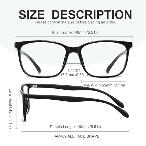 hunsquer Blue Light Glasses for Women Blue Light Blocking Glasses Men Computer Gaming Blue Screen Glasses Mens Blue Light ...