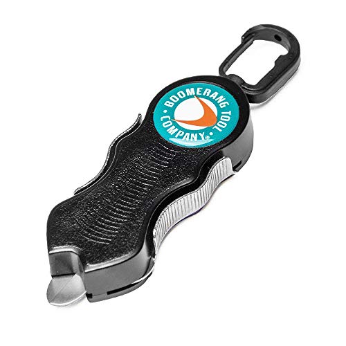 Boomerang Tool Company SNIP Fishing Line Cutters with Retractable Tether and Stainless Steel Blades that Cut Braid, Mono a...
