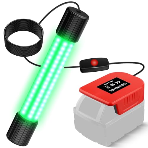 YNDZ Underwater Fishing Light Compatible with Milwaukee M18 Battery,1300 Lumens, LED Green Light for IP68 Waterproof Subme...